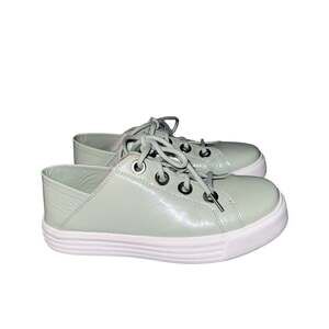 Earth Rosewood Cedarwood Seafoam Leather Sneakers Size 7.5M